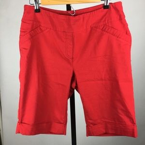 * Westbound Petites red Bermuda Walking Shorts